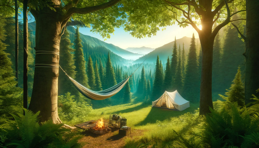 hammock vs tent backpacking photo in the wild