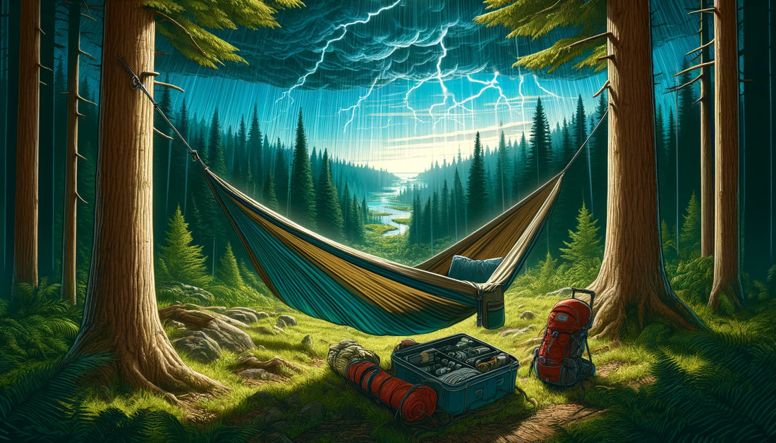 Hammock tent with rainfly clearance