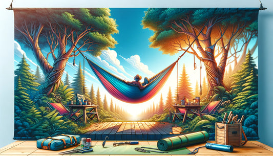Hawk Nest Hammock Tent shown testing its load capacity